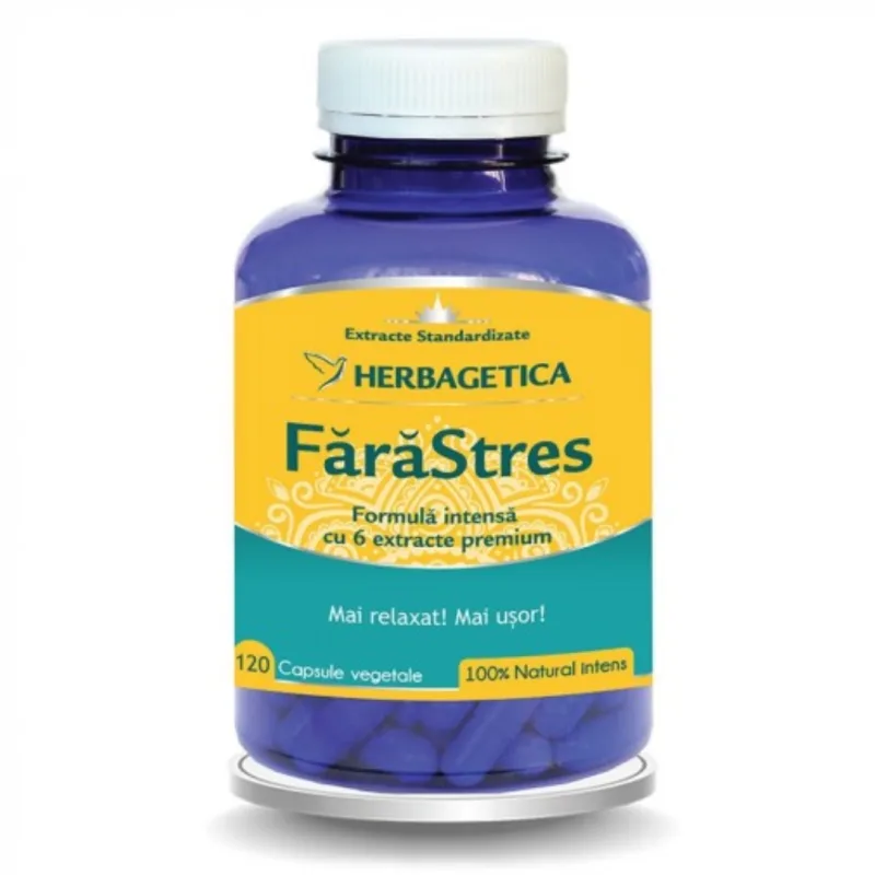 Fara Stres, 120 capsule, Herbagetica — preț și oferte
