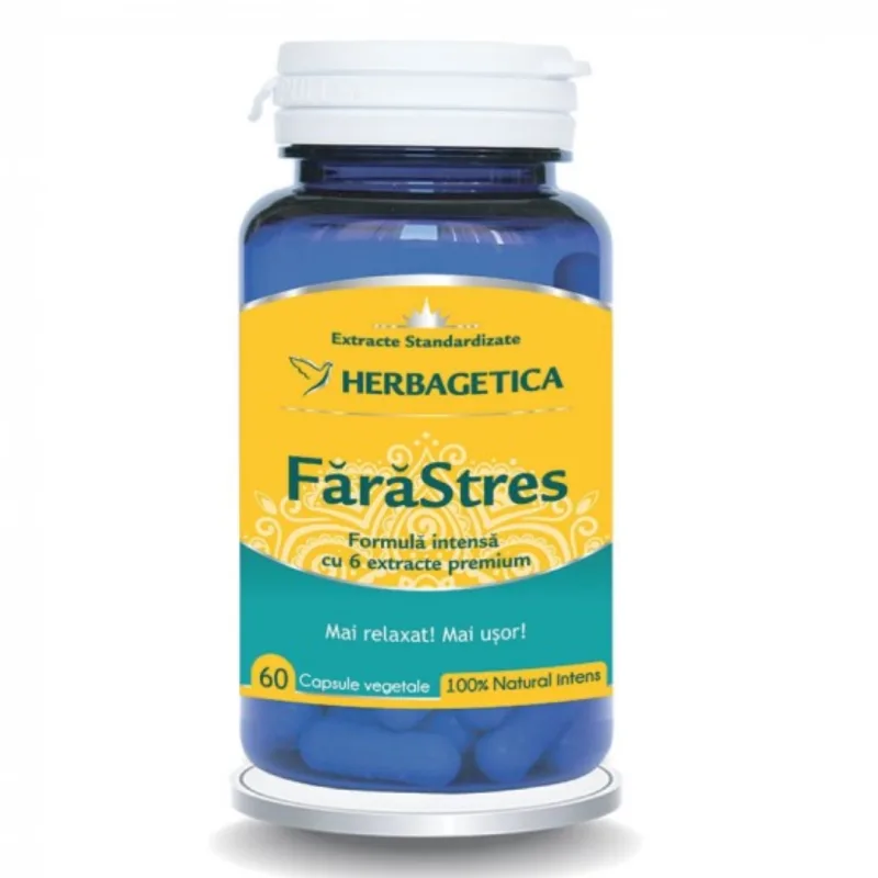 Fara Stres, 60 capsule, Herbagetica — preț și oferte