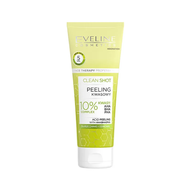 Lotiune peeling pentru fata cu acid Clean Shot, 75ml, Eveline Cosmetics — preț și oferte