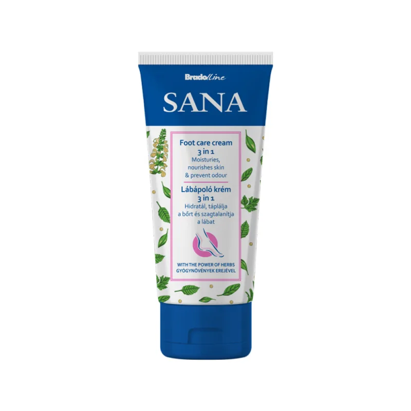 Crema pentru ingrijirea picioarelor 3in1, 100ml, Sana — preț și oferte