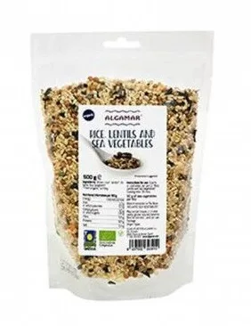 Orez si linte cu alge marine Bio, 500g, Algamar — preț și oferte
