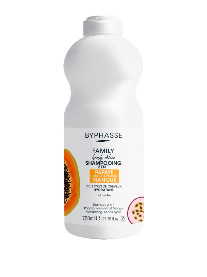 Sampon pentru toate tipurile de par 2 in 1 Family Fresh Delice, 750ml, Byphasse — preț și oferte