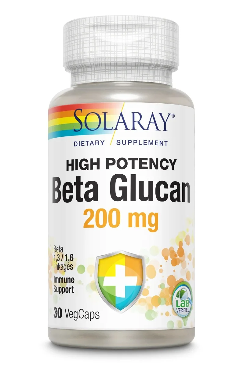 Beta Glucan 200mg Solaray, 30 capsule vegetale, Secom — preț și oferte