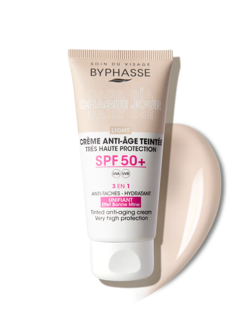 Crema antirid cu protectie solara SPF50+ Tinted Light, 50ml, Byphasse — preț și oferte