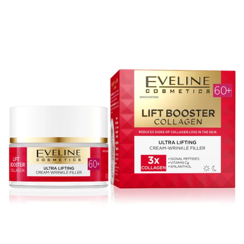 Crema de fata anti-rid 60+ Lift Booster Collagen Ultra Lifting, 50ml, Eveline — preț și oferte