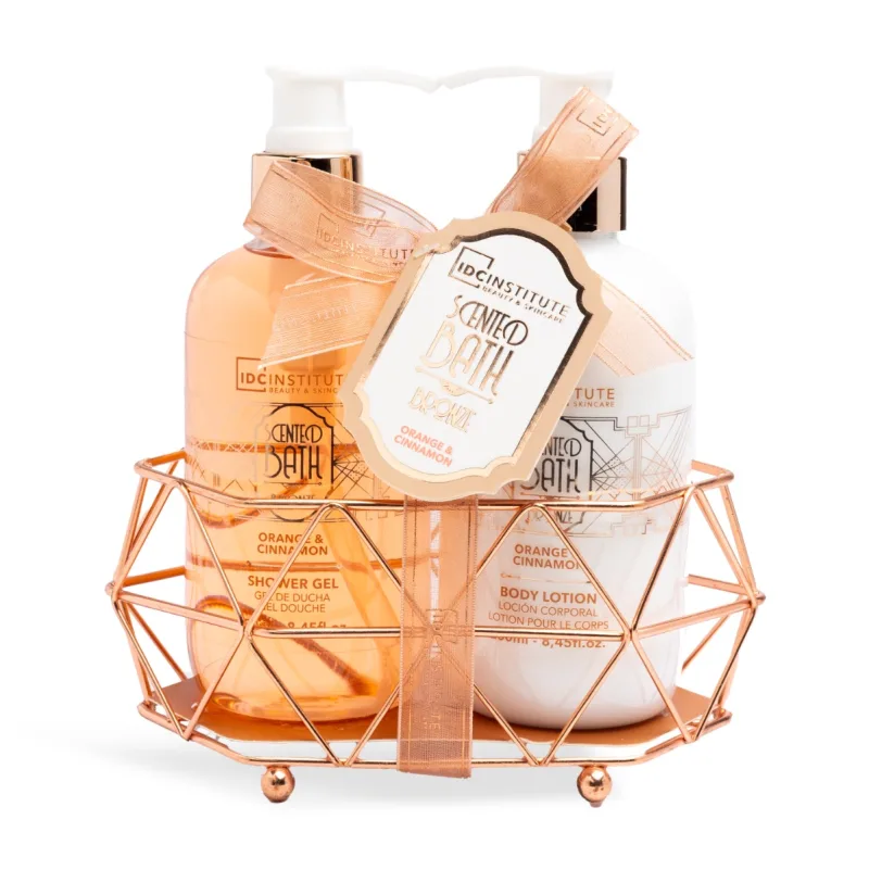 Set de baie in suport metalic Scented Bronze Duo, 2 piese, IDC Institute — preț și oferte