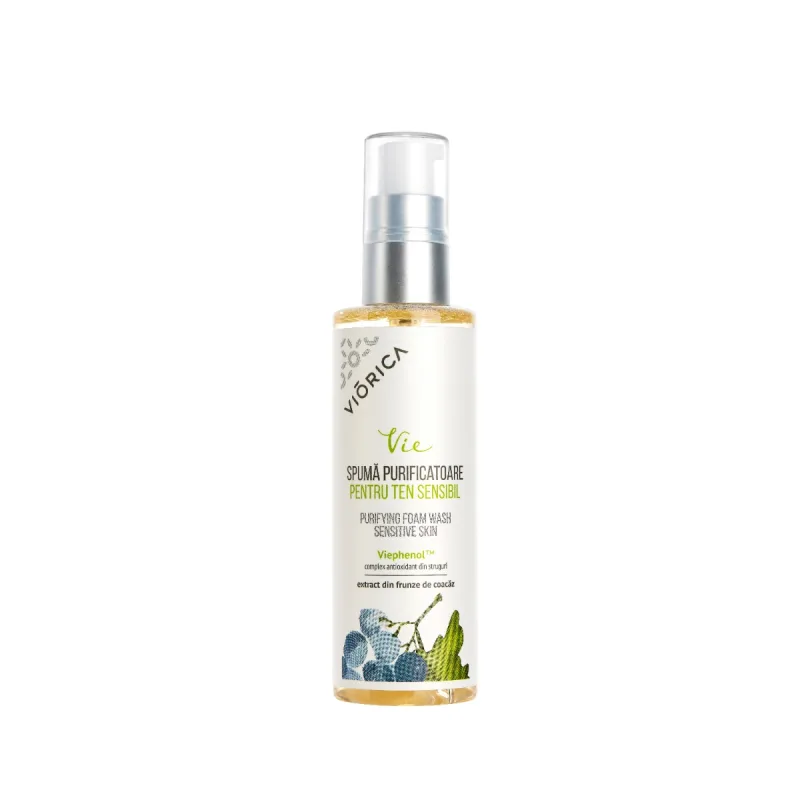 Spuma purificatoare pentru ten sensibil Vie, 200ml, Viorica — preț și oferte