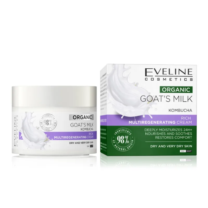 Crema de fata regeneranta cu lapte organic de capra, 50ml, Eveline Cosmetics — preț și oferte
