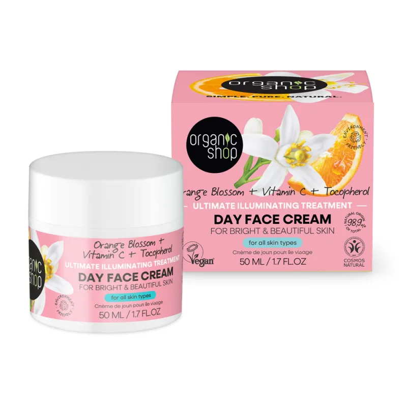Crema de fata iluminatoare de zi Orange Blossom, 50ml, Organic Shop — preț și oferte
