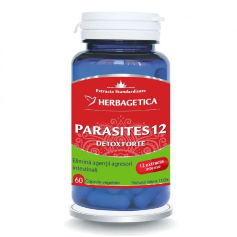 Parasites 12 Detox Forte, 60 capsule, Herbagetica — preț și oferte