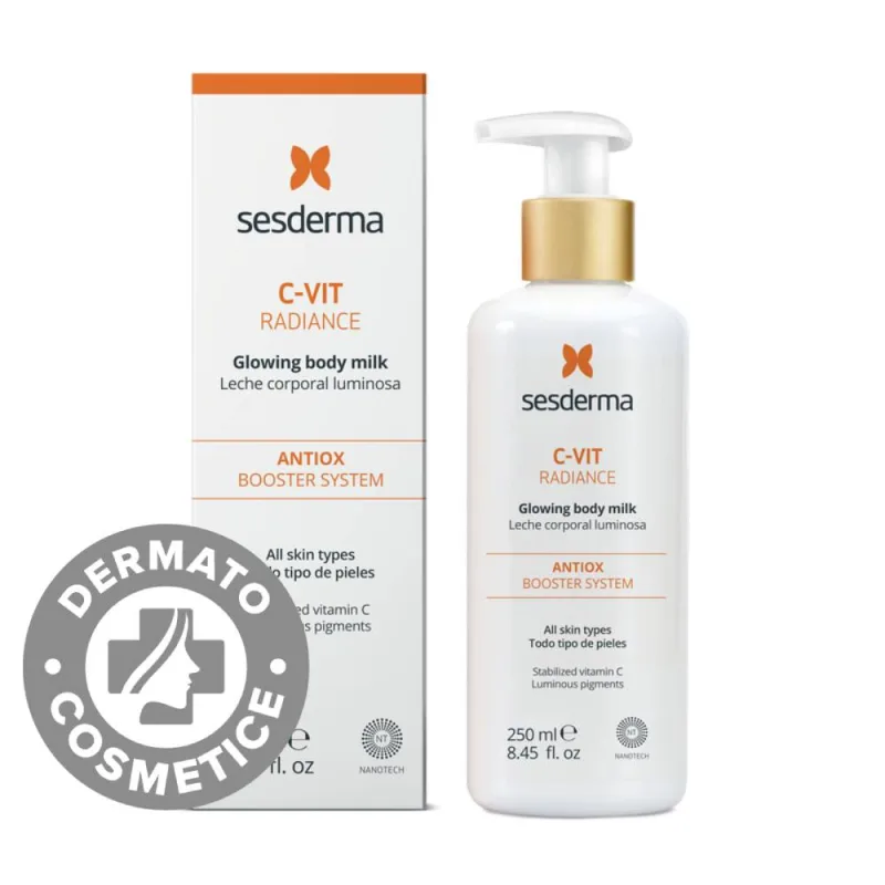 Lapte de corp cu particule stralucitoare C-Vit Radiance, 250ml, Sesderma — preț și oferte
