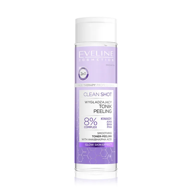 Clean shot toner netezitor cu efect de peeling, 200ml, Eveline Cosmetics — preț și oferte