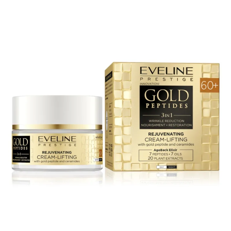 Crema pentru fata anti-rid 60+ regeneranta cu peptide, 50ml, Eveline Cosmetics — preț și oferte