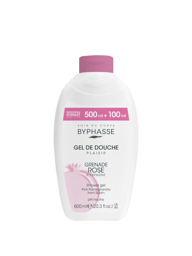 Gel de dus cu rodie roz Plaisir, 600ml, Byphasse — preț și oferte