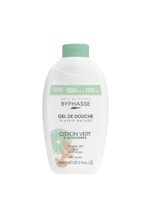 Gel de dus cu lime si ghimbir Plaisir Nature, 600ml, Byphasse