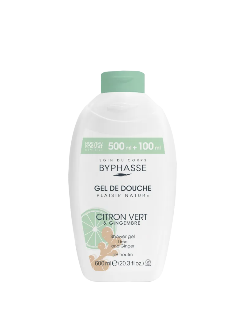 Gel de dus cu lime si ghimbir Plaisir Nature, 600ml, Byphasse — preț și oferte