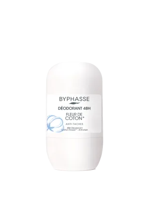 Deodorant roll-on 48h cu flori de bumbac, 50ml, Byphasse