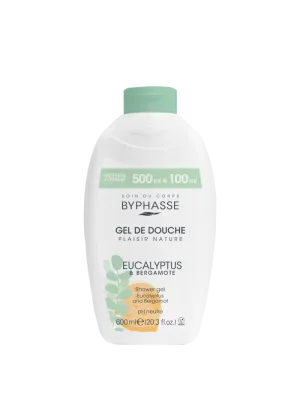 Gel de dus cu eucalipt si bergamota Plaisir Nature, 600ml, Byphasse
