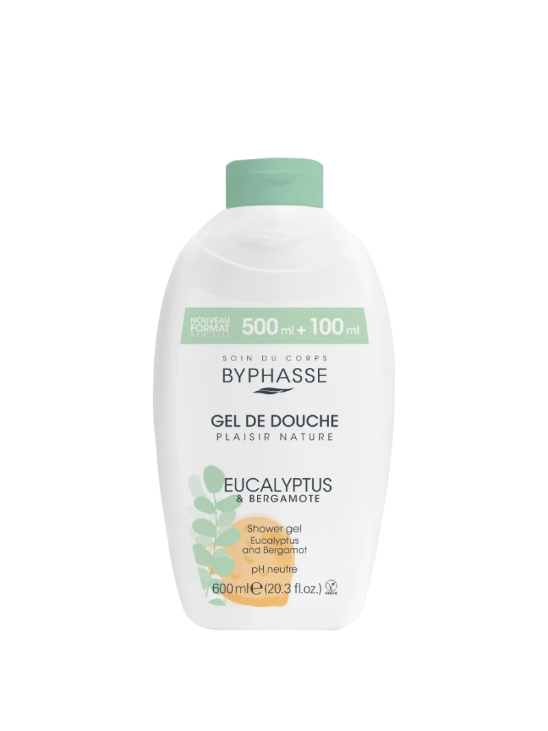 Gel de dus cu eucalipt si bergamota Plaisir Nature, 600ml, Byphasse — preț și oferte