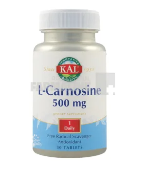 L-Carnosine 500 mg KAL, 30 tablete, Secom