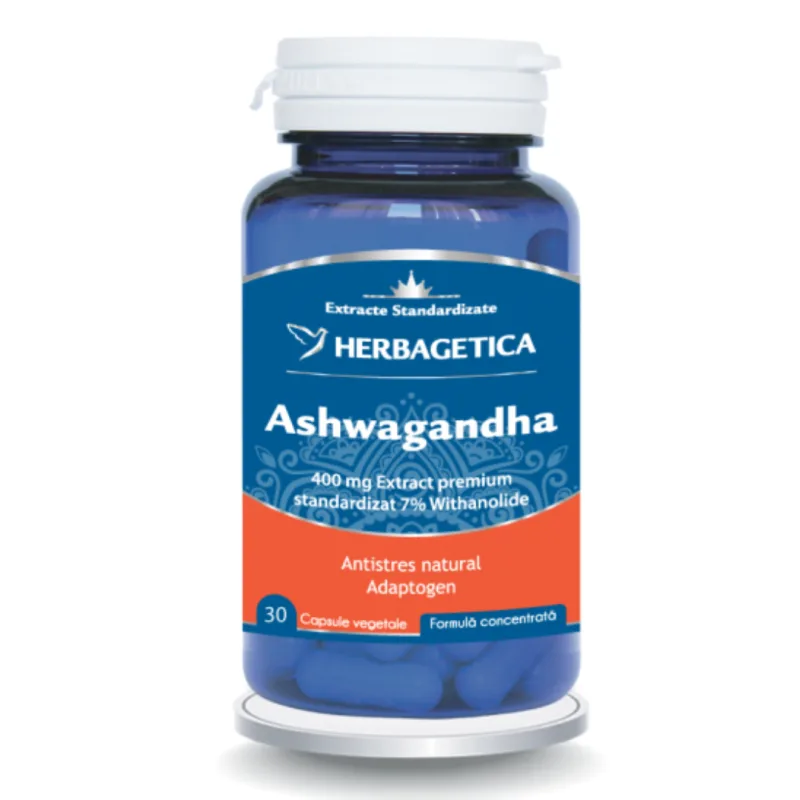 Ashwagandha, 30 capsule, Herbagetica — preț și oferte