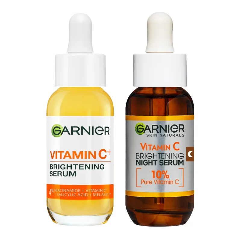 Pachet Serum de zi cu Vitamina C 30ml + Serum de noapte cu Vitamina C 30ml, Garnier — preț și oferte