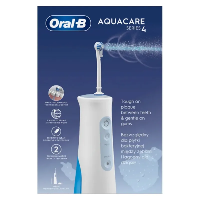 Irigator bucal portabil cu 2 trepte de intensitate Aqua Care Alb, 1 bucata, Oral-B — preț și oferte