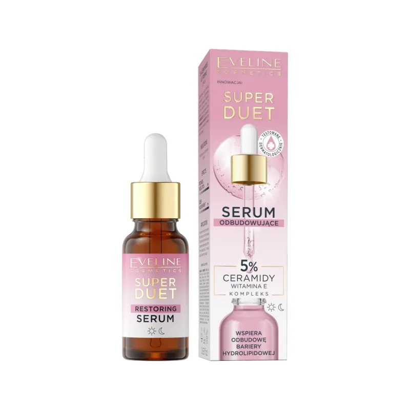 Ser cu 5% ceramide si vitamina e Super Duet, 18ml, Eveline Cosmetics — preț și oferte