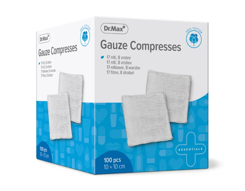 Dr. Max Comprese non-sterile 10x10cm, 100 bucati — preț și oferte
