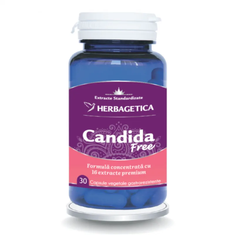 Candida Free 30 capsule, Herbagetica — preț și oferte