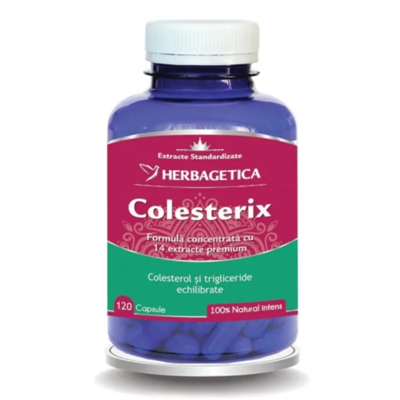 Colesterix, 120 capsule, Herbagetica — preț și oferte