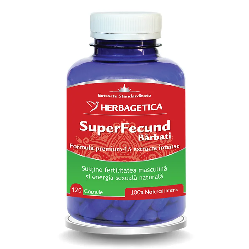 Superfecund barbati, 120 capsule, Herbagetica — preț și oferte