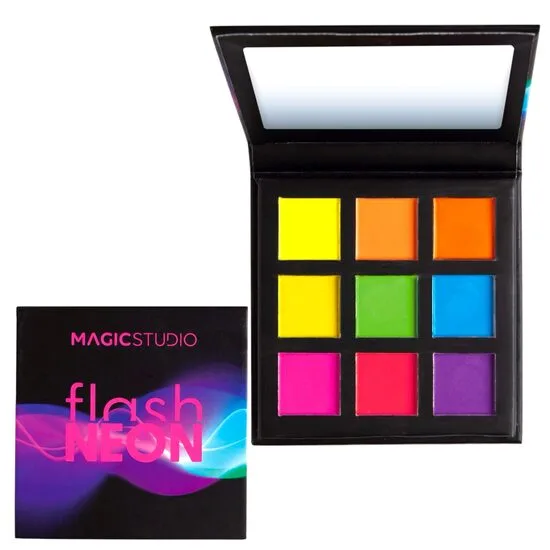 Paleta de farduri pentru pleoape Flash Neon cu 9 culori 24142, 9g, Magic Studio — preț și oferte