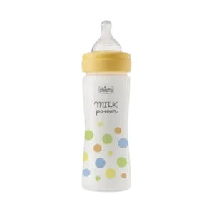 Biberon cu tetina din silicon si flux mediu Perfect Easy Baieti 2 luni+, 250ml, Chicco