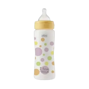 Biberon cu tetina din silicon si flux rapid Perfect Easy Fetite 4 luni+, 330ml, Chicco