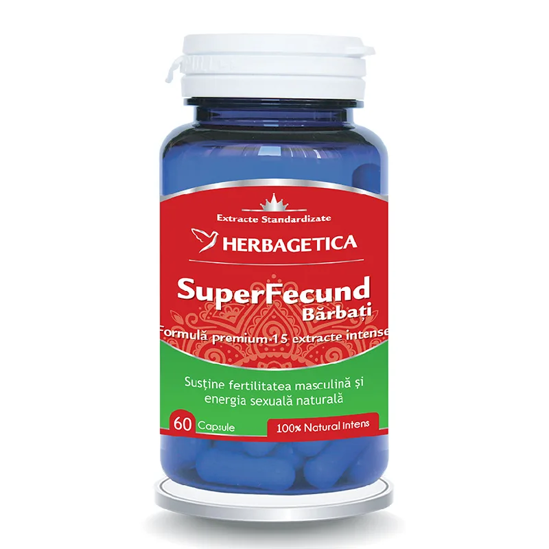 Superfecund barbati, 60 capsule, Herbagetica — preț și oferte