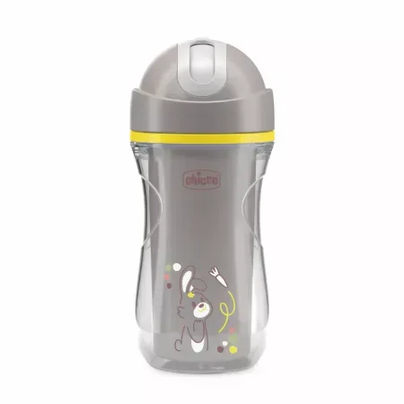 Canuta sport termorezistenta gri cu pai 14 luni+, 266ml, Chicco — preț și oferte