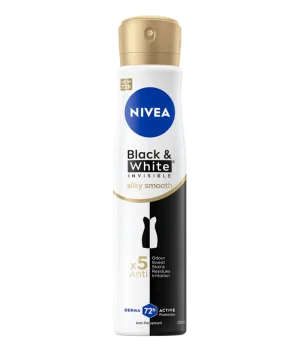 Deodorant spray pentru femei Black & White Silky Smooth, 250ml, Nivea