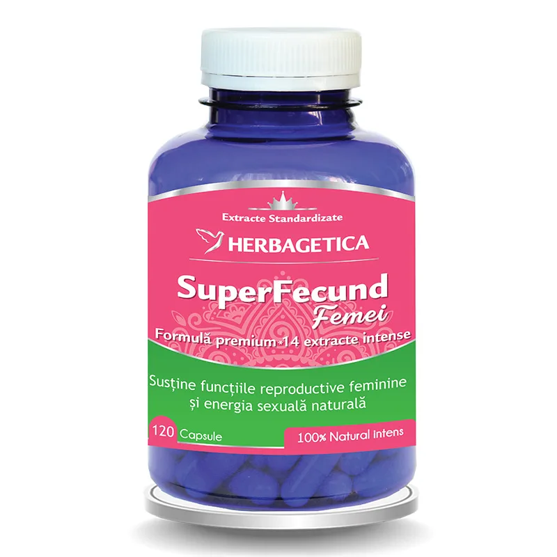 Superfecund femei, 120 capsule, Herbagetica — preț și oferte