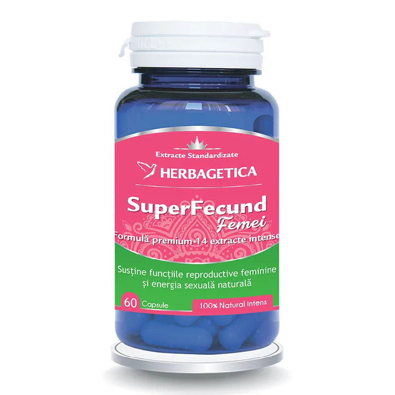 Superfecund femei, 60 capsule, Herbagetica — preț și oferte
