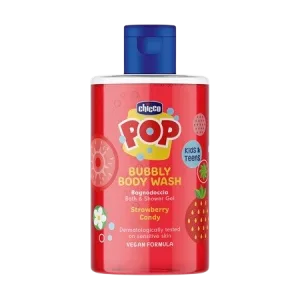 Gel de dus spumant cu aroma de bomboane cu capsuni POP, 300ml, Chicco