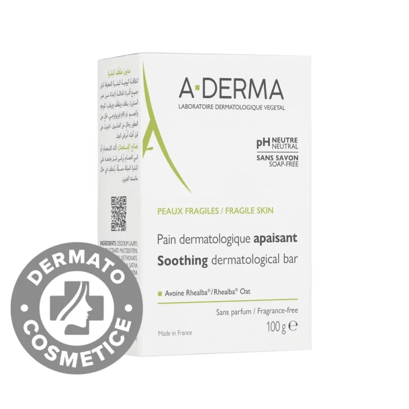 Sapun dermatologic pentru pielea fragila, 100g, A-Derma — preț și oferte