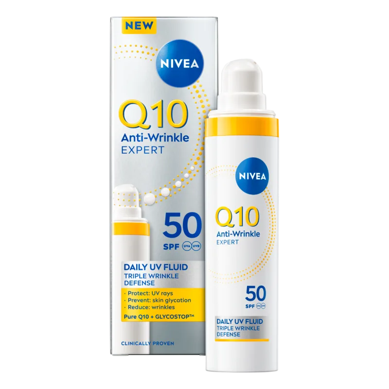 Fluid de zi Anti-Wrinkle Expert Q10 cu protectie UV, 40ml, Nivea — preț și oferte