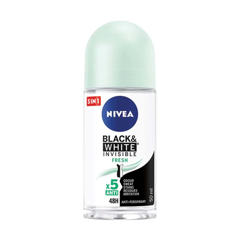 Deodorant roll-on Black & White Invisible Fresh, 50ml, Nivea — preț și oferte