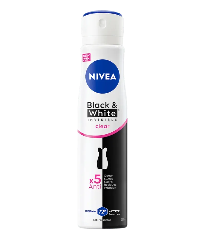 Deodorant spray pentru femei Black & White Clear, 250ml, Nivea — preț și oferte