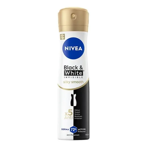 Deodorant spray pentru femei Black & White Silky Smooth, 150ml, Nivea — preț și oferte