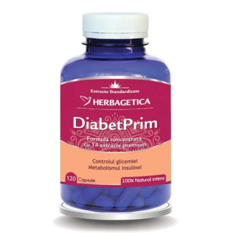 DiabetPrim, 120 capsule, Herbagetica — preț și oferte