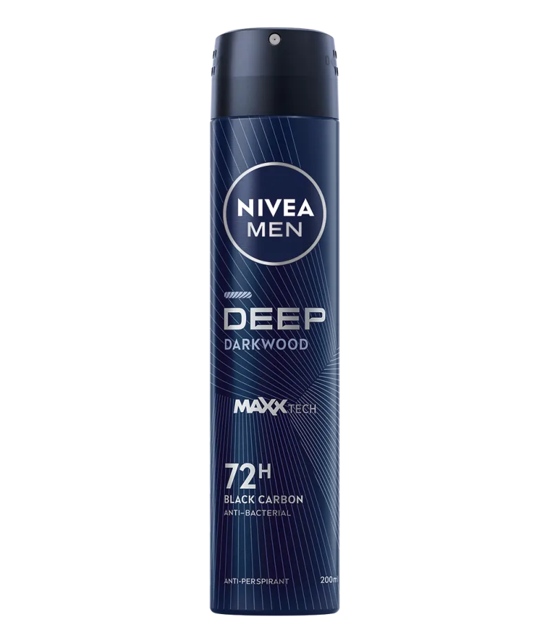 Deodorant spray pentru barbati Deep Darkwood Black Carbon, 200ml, Nivea — preț și oferte