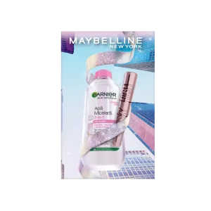 Pachet Apa micelara Skin Naturals 400ml, Garnier + Mascara Lash Sensational Sky High Black, 7.2ml, Maybelline