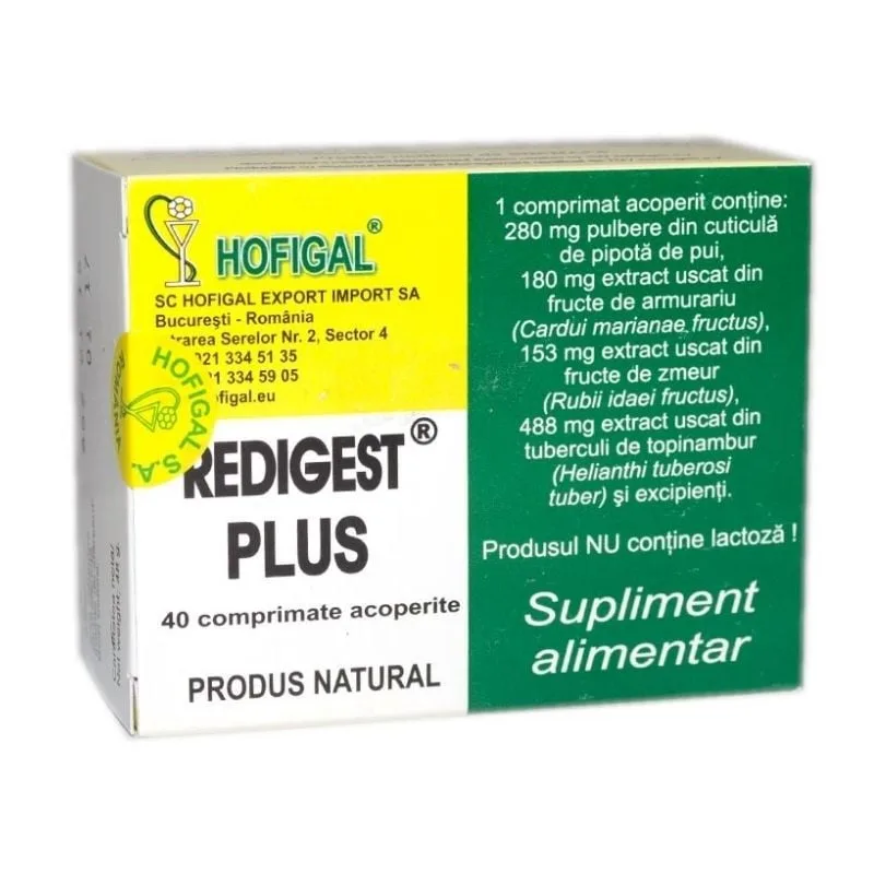 Redigest Plus, 40 comprimate, Hofigal — preț și oferte